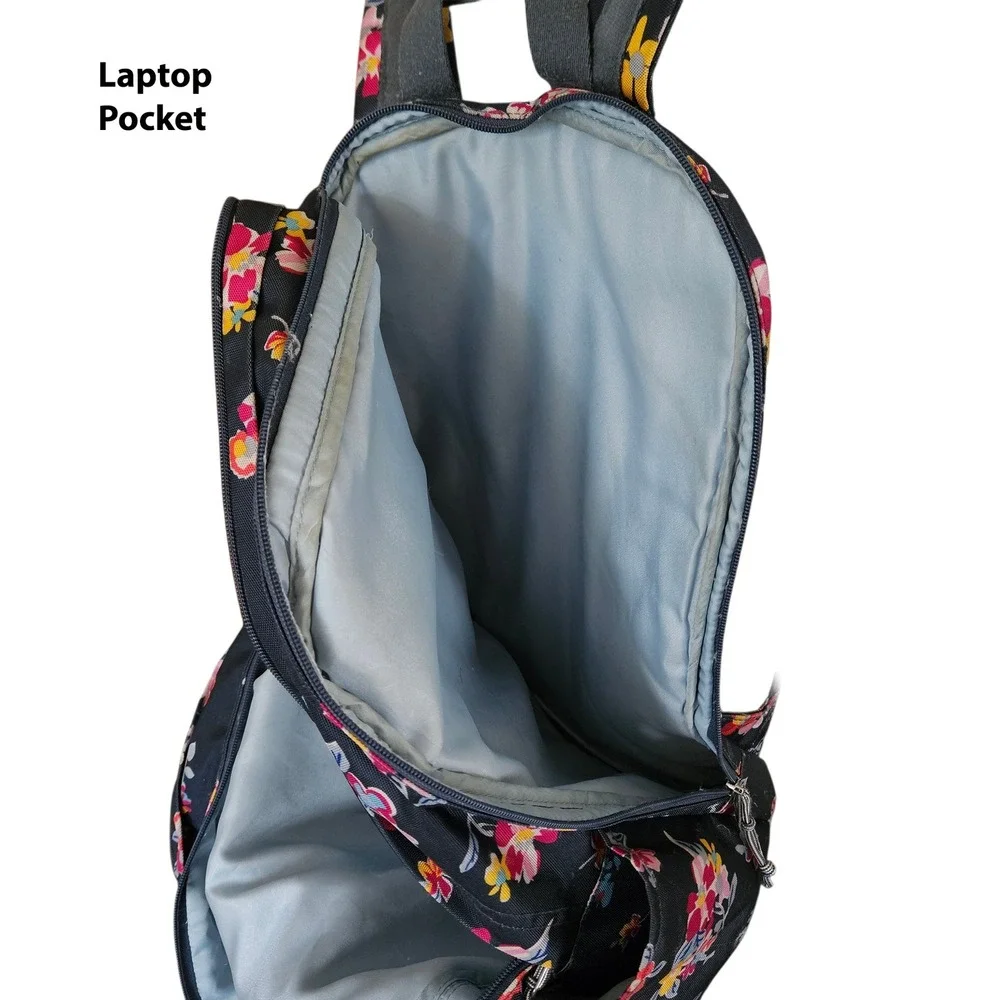 Vera Bradley Lighten Up Grand Backpack Tossed Posies Computer/Travel/School
